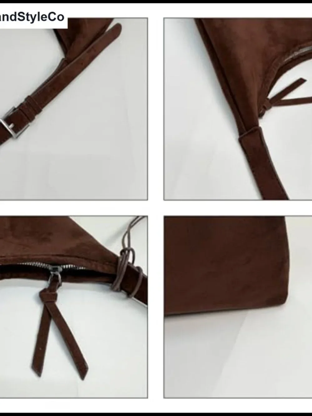 Faux Suede Hobo Bag Slouchy Shoulder Tote Purse Large Capacity Work Handbag